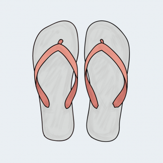 Grey Flip Flops
